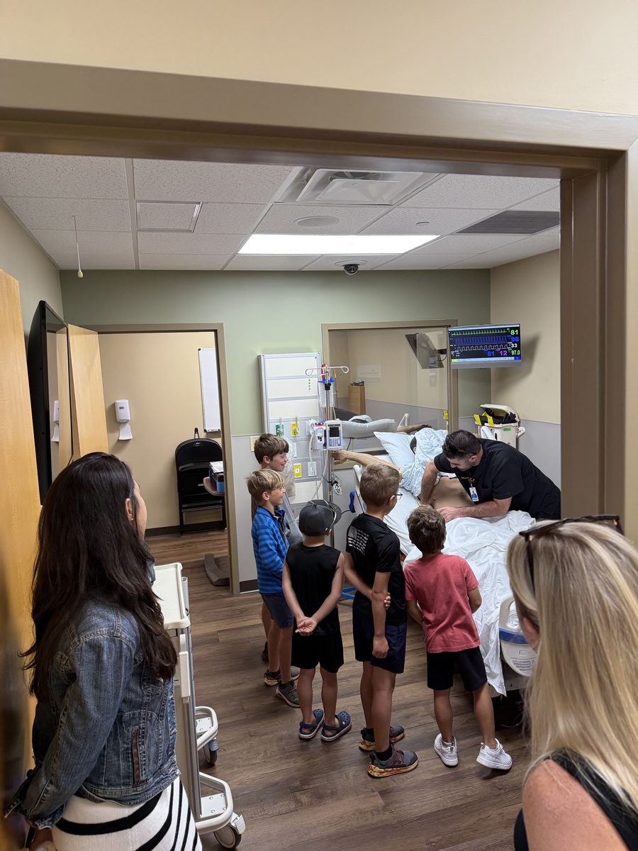 Seasons Schoolhouse homeschool field trip to a hospital simulation center in Flagler County, FL