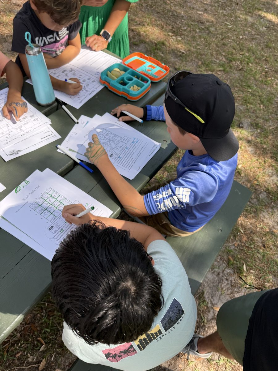 Outdoor homeschool learning at a Flagler County park with Seasons Schoolhouse